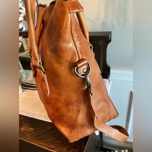 NWT Bed Stu Leather Rachel Shoulder Crossbody Bag Pecan DD Retail $345 - Picture 6 of 15